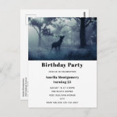 Hirsche mit Antlern im Schattenwald Postkarte (Vorne/Hinten)