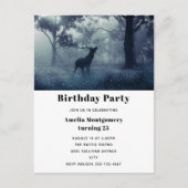 Hirsche mit Antlern im Schattenwald Postkarte (Vorderseite)