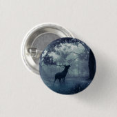 Hirsche mit Antlern in einem Schattenwald Button (Vorne & Hinten)