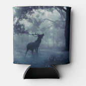 Hirsche mit Antlern in einem Schattenwald Dosenkühler (Vorderseite)