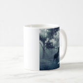 Hirsche mit Antlern in einem Schattenwald Kaffeetasse (VorderseiteRechts)