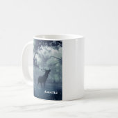 Hirsche mit Antlern in einem Schattenwald Kaffeetasse (Vorderseite Links)