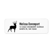 Hirsche mit Antlers Black Silhouette Rustikal (Vorne)