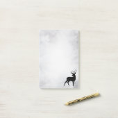 Hirsche mit Antlers Black Silhouette Rustikal Post-it Klebezettel (Auf Schreibtisch)