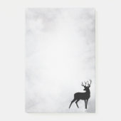 Hirsche mit Antlers Black Silhouette Rustikal Post-it Klebezettel (Vorderseite)