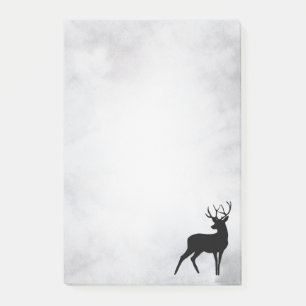 Hirsche mit Antlers Black Silhouette Rustikal Post-it Klebezettel