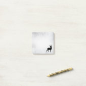 Hirsche mit Antlers Black Silhouette Rustikal Post-it Klebezettel (Auf Schreibtisch)