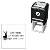Hirsche mit Antlers-Silhouette Permastempel (Beispiel)