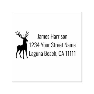 Hirsche mit Antlers-Silhouette Permastempel