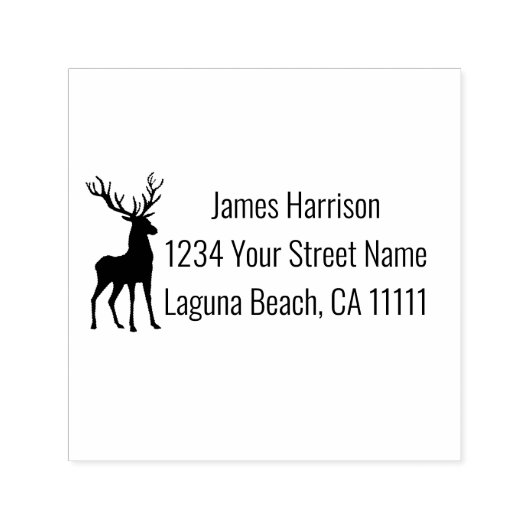 Hirsche mit Antlers-Silhouette Permastempel (Design)