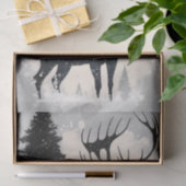 Hirsche mit Bäumen Seidenpapier (Geschenk)
