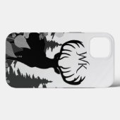 Hirsche mit Big Rack Out Forest Monogram Case-Mate iPhone Hülle (Rückseite (Horizontal))