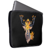 Hirsche mit Blume Laptopschutzhülle (Vorne Rechts)