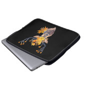 Hirsche mit Blume Laptopschutzhülle (Vorne Knopf)