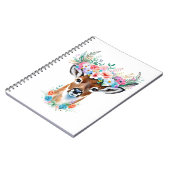 Hirsche mit Blütenkrone - Whimsikale Natur Notizblock (Linke Seite)