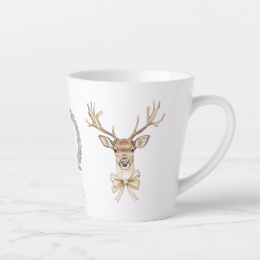 Hirsche mit Bow Christmas Milchtasse (Rechts)