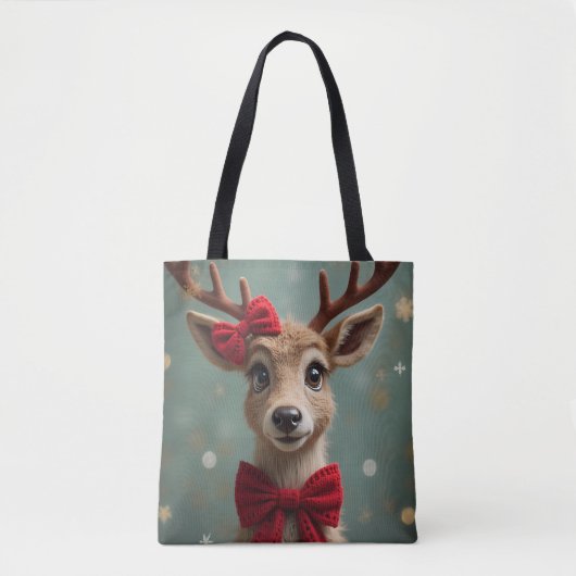 Hirsche mit Bug und Ziergegenständen Tasche (Vorderseite)