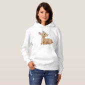 Hirsche mit Daisy-Blume Hoodie (Vorne ganz)