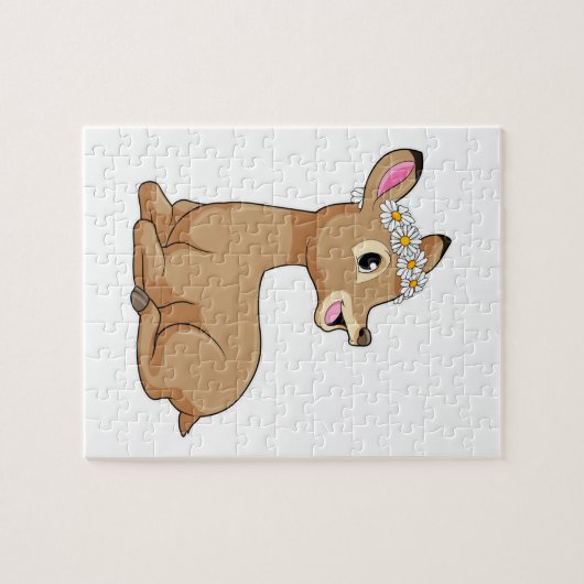 Hirsche mit Daisy-Blume Puzzle (Horizontal)