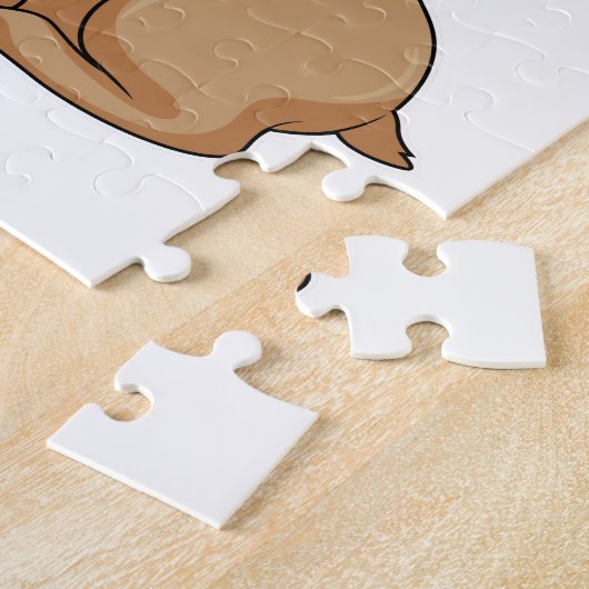 Hirsche mit Daisy-Blume Puzzle (Seite)