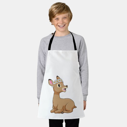 Hirsche mit Daisy-Blume Schürze (Getragen)