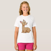 Hirsche mit Daisy-Blume T-Shirt (Vorne ganz)