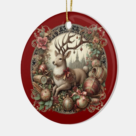 Hirsche mit Dekoration (Links)
