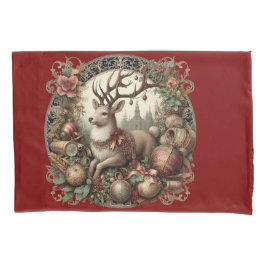 Hirsche mit Dekoration Kissenbezug