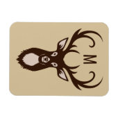 Hirsche mit dem benutzerdefinierten Monogram-Magne Magnet (Horizontal)