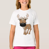 Hirsche mit einem großen Nasen-Girls-T - Shirt (Vorderseite)