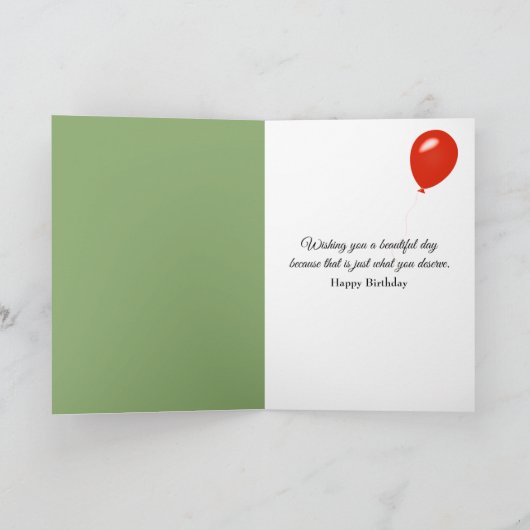 Hirsche mit einem roten Tulip Karte (Innenseite)