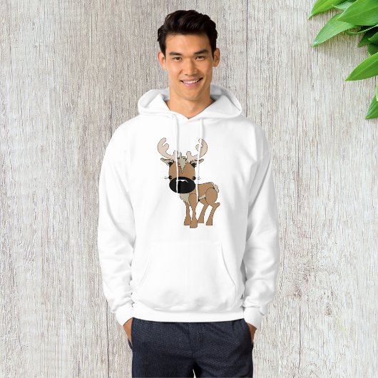 Hirsche mit einer großen Nase Mens Hoodie