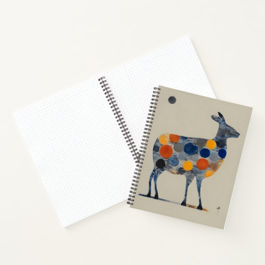 Hirsche mit farbigen Kreisläufen Notizblock (Innenseite)