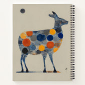 Hirsche mit farbigen Kreisläufen Notizblock (Rückseite)