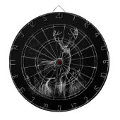 Hirsche mit Geweihen, die von Feld und Baum gerahm Dartscheibe (vorne)