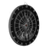 Hirsche mit Geweihen, die von Feld und Baum gerahm Dartscheibe (Vorderseite Links)