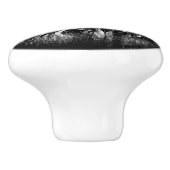 Hirsche mit Geweihen, die von Feld und Baum gerahm Keramikknauf (Seitenansicht)