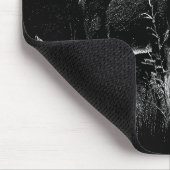 Hirsche mit Geweihen, die von Feld und Baum gerahm Mousepad (Ecke)