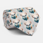 Hirsche mit Geweihen und Wald Krawatte (Gerollt)