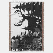 Hirsche mit großer Waldbrasse Decke (Vorderseite Vertikal)