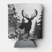Hirsche mit großer Waldbrasse Dosenkühler (Vorderseite)