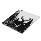 Hirsche mit großer Waldbrasse Fliese (Seite)