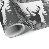 Hirsche mit großer Waldbrasse Geschenkpapier (Rolleneckpunkt)