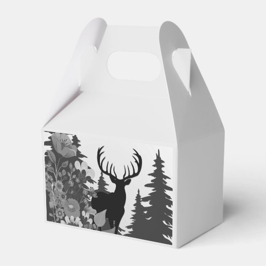 Hirsche mit großer Waldbrasse Geschenkschachtel (Vorderseite)