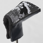 Hirsche mit großer Waldbrasse Golf Headcover (3/4 Vorderseite)