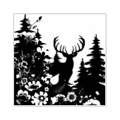 Hirsche mit großer Waldbrasse Gummistempel (Prägung)