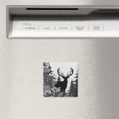 Hirsche mit großer Waldbrasse Magnet (In Situ (Geschirrspüler))
