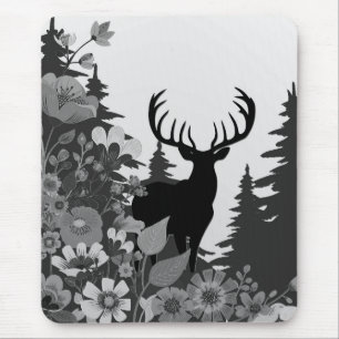 Hirsche mit großer Waldbrasse Mousepad