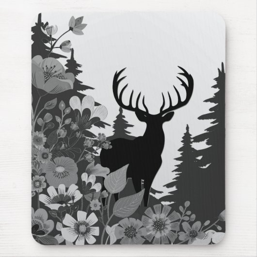 Hirsche mit großer Waldbrasse Mousepad (Vorne)