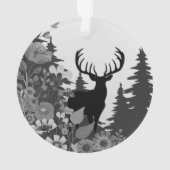 Hirsche mit großer Waldbrasse Ornament (Rückseite)